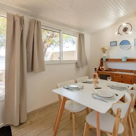 Le Cigalou, Authentique Cabanon De Pecheur En Bord De Avec Sa Terrasse Spacieuse Et Amenagee 耶尔